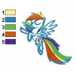 Rainbow Dash My Little Pony Embroidery Design 03